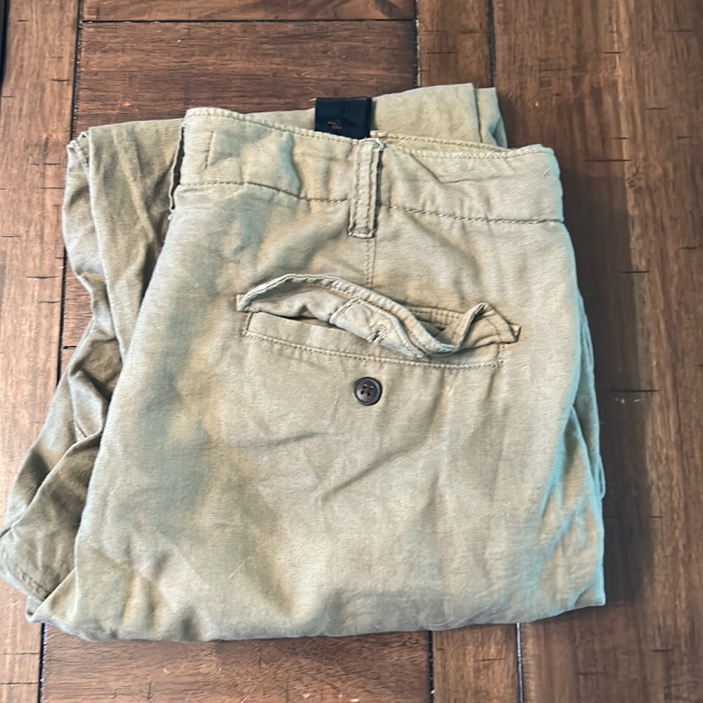 Green Linen Pants - H&M LOGG